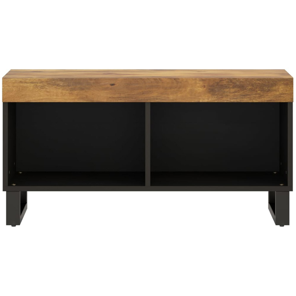 vidaXL 2 Open Shelf Honey Brown Solid Wood Mango TV Cabinet Image 3