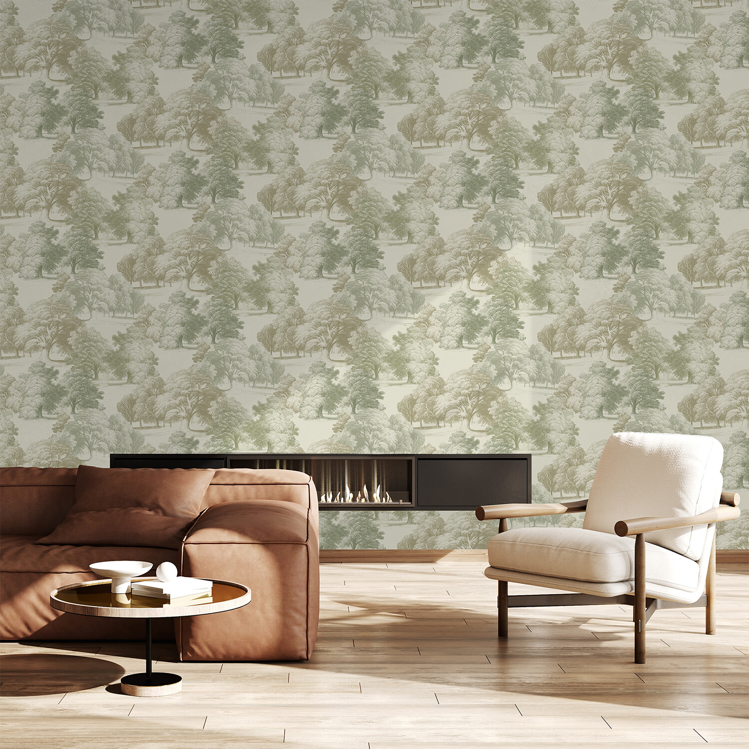 Belvoir Forest Wallpaper - Green Image 2