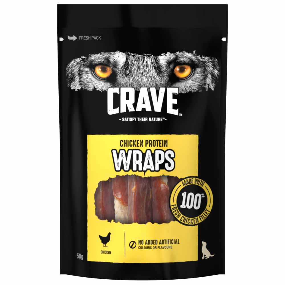 Crave Chicken Wrap Adult Dog Treat 50g Image 2