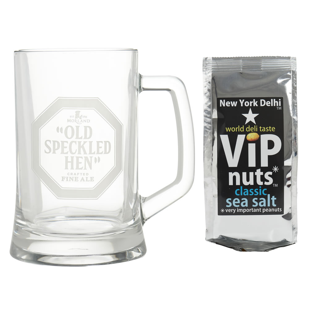 Speckled Hen Beer Glass Set with Nuts Image 2