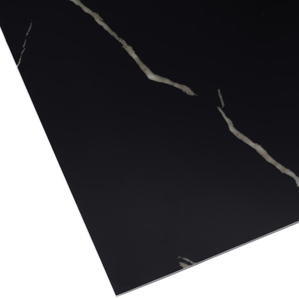 Living and Home Marble Patterned Black Self Adhesive PVC Wall Sticker 10 Pack Image 6