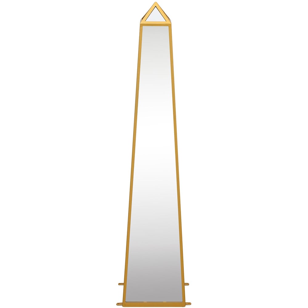 MirrorOutlet The Obelisk Gold Metal Edged Mirrored Ornament 120 x 25cm Image 1