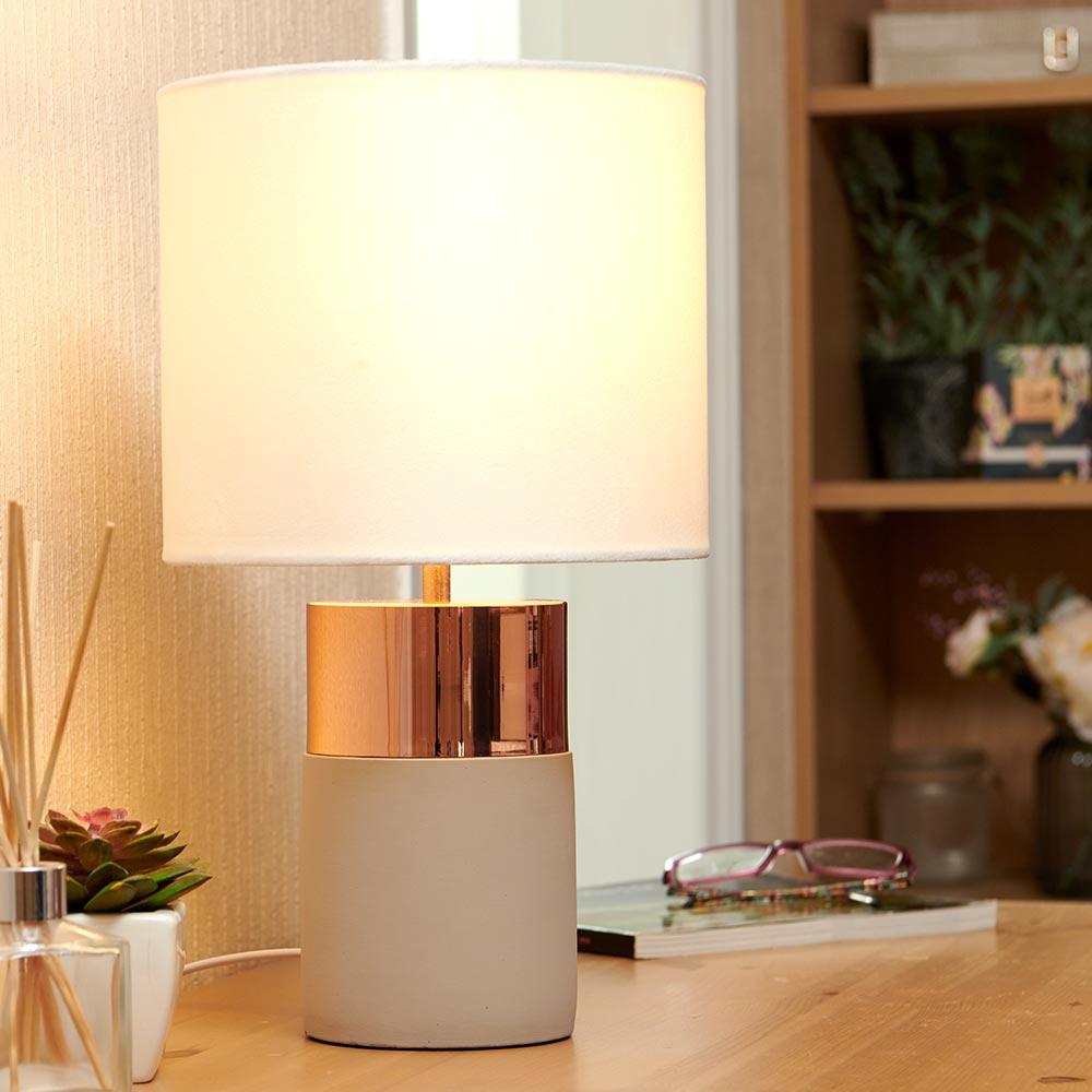 Wilko Concrete Base Table Lamp Image 5