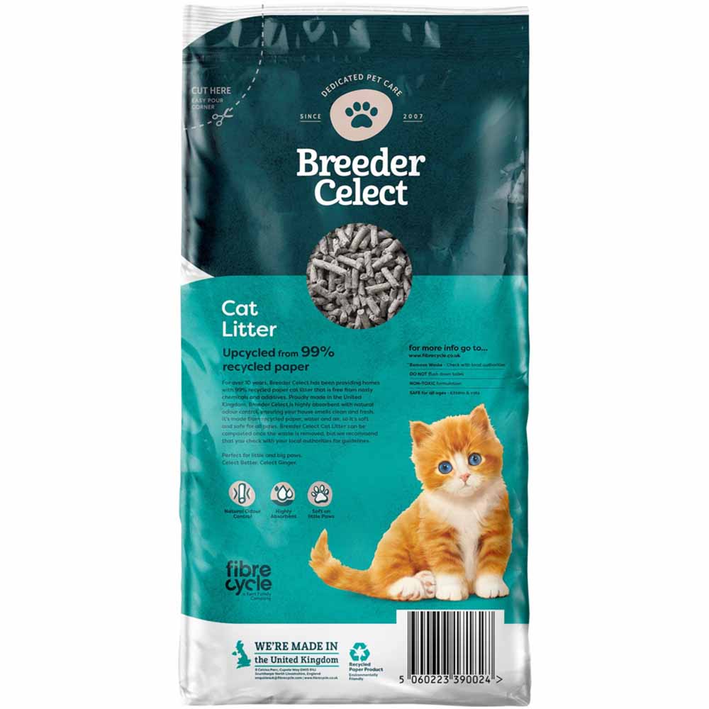 Breeder Celect Cat Litter Recycled Paper 10L Image 2