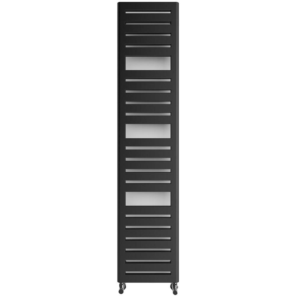 Terma Salisbury Metallic Black Heated Towel Rail 1316 BTU 1360 x 300mm Image 1