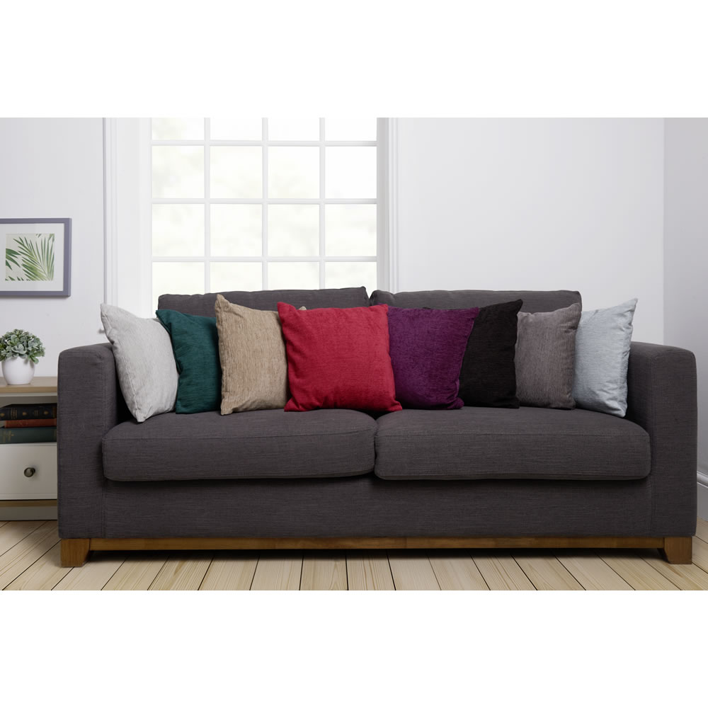 Wilko Grey Chenille Cushion 43 x 43cm Image 4