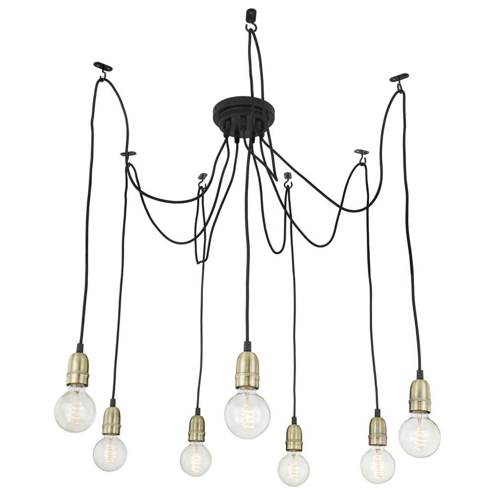 Home123 Industrial Cluster Vintage Style Ceiling Light Image 2