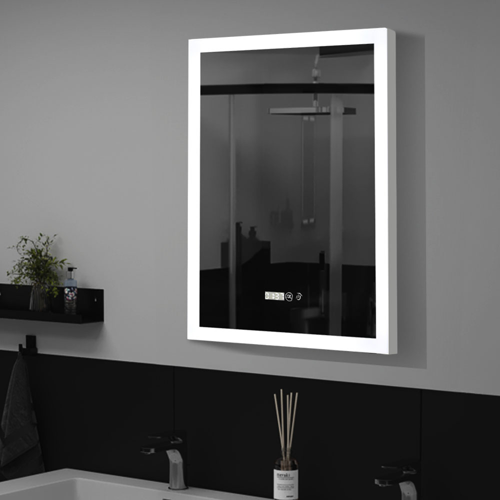 Living and Home White Aluminium 4 Sided LED Vanity Mirror Image 6