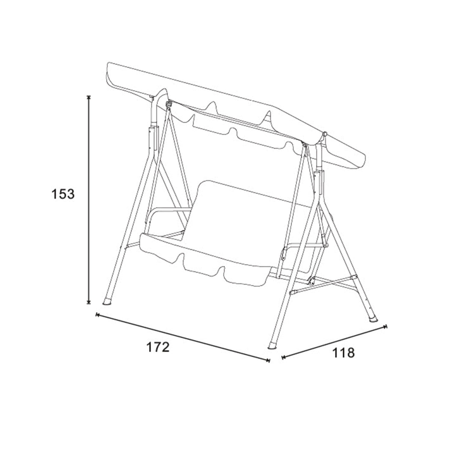 Outdoor Essentials Alicante 2 Seater Swing Chair Image 2