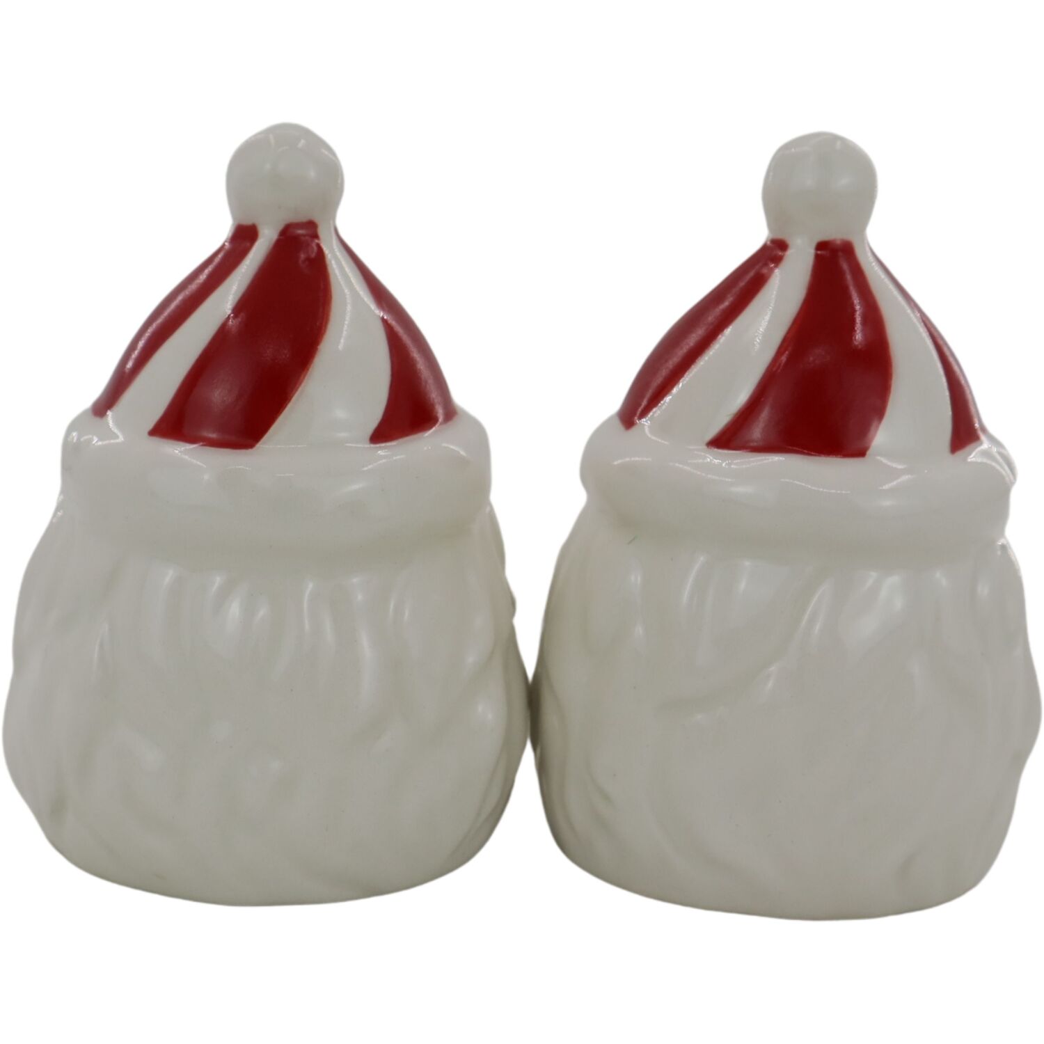 Winking Santa Salt and Pepper Shakers Red and White Image 2
