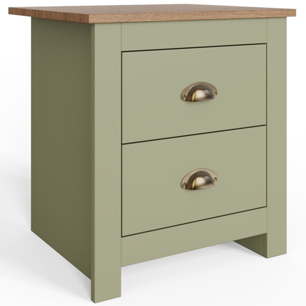 GFW Lancaster Sage Green 4 Piece Bedroom Furniture Set Image 4