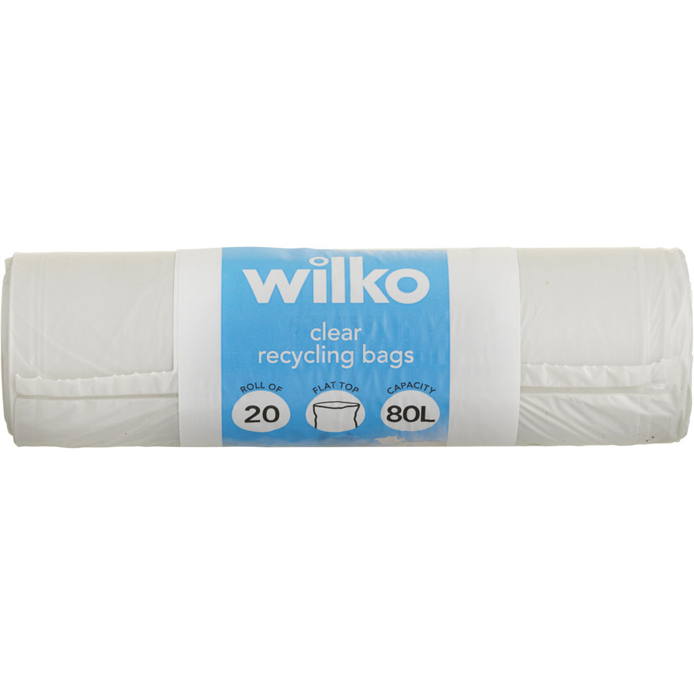 Wilko Refuse Sacks Clear 80L 20 Pack Image 2