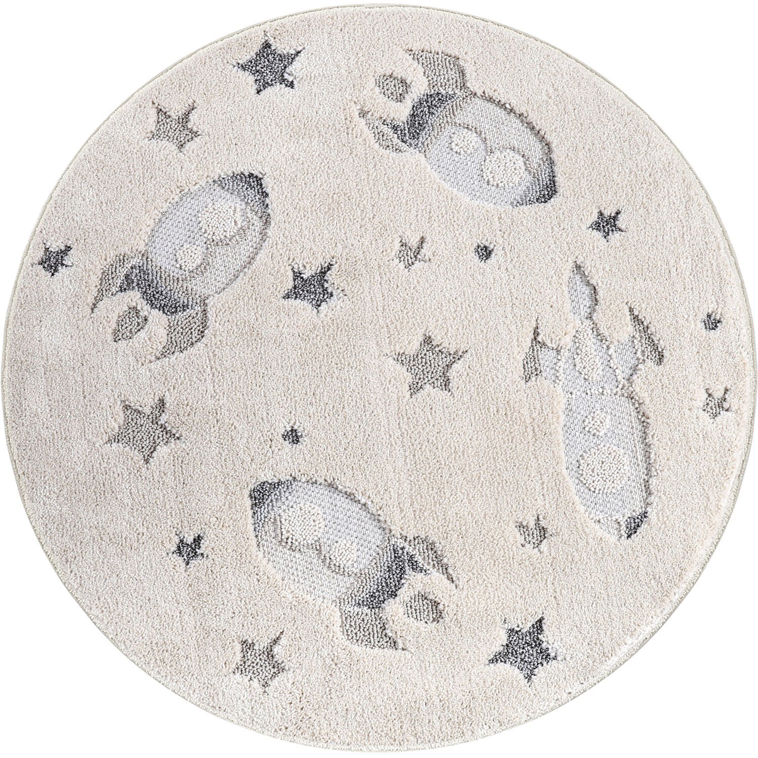 Rocket Star Rug - Cream Image 1