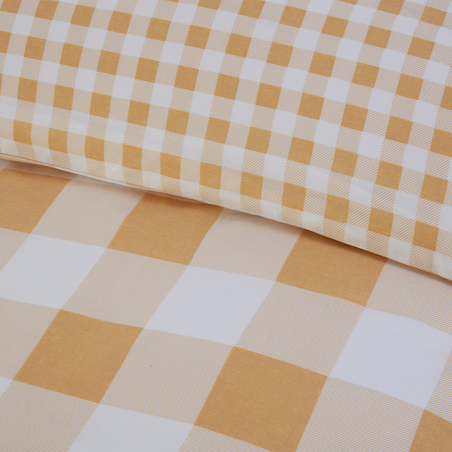 Portland Check Duvet Set - Yellow / Single Image 4