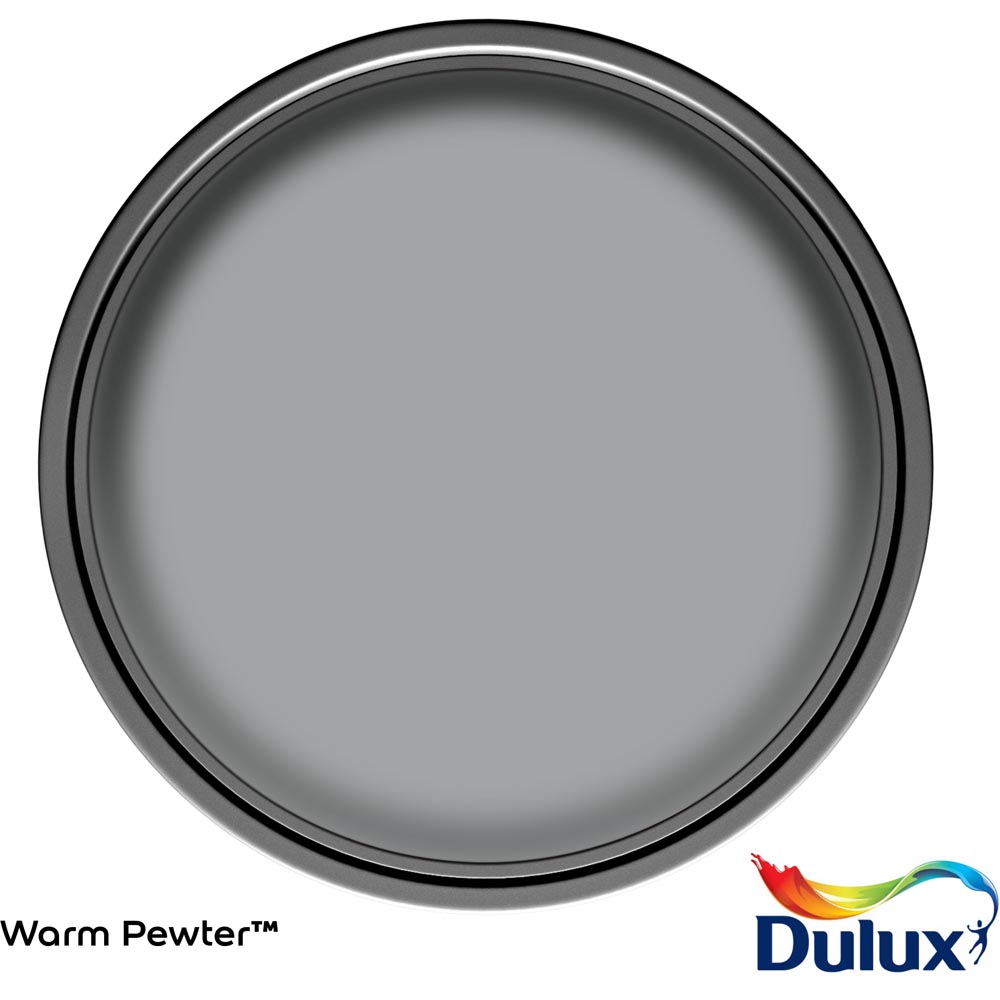 Dulux Walls & Ceilings Warm Pewter Silk Emulsion Paint 5L Image 3