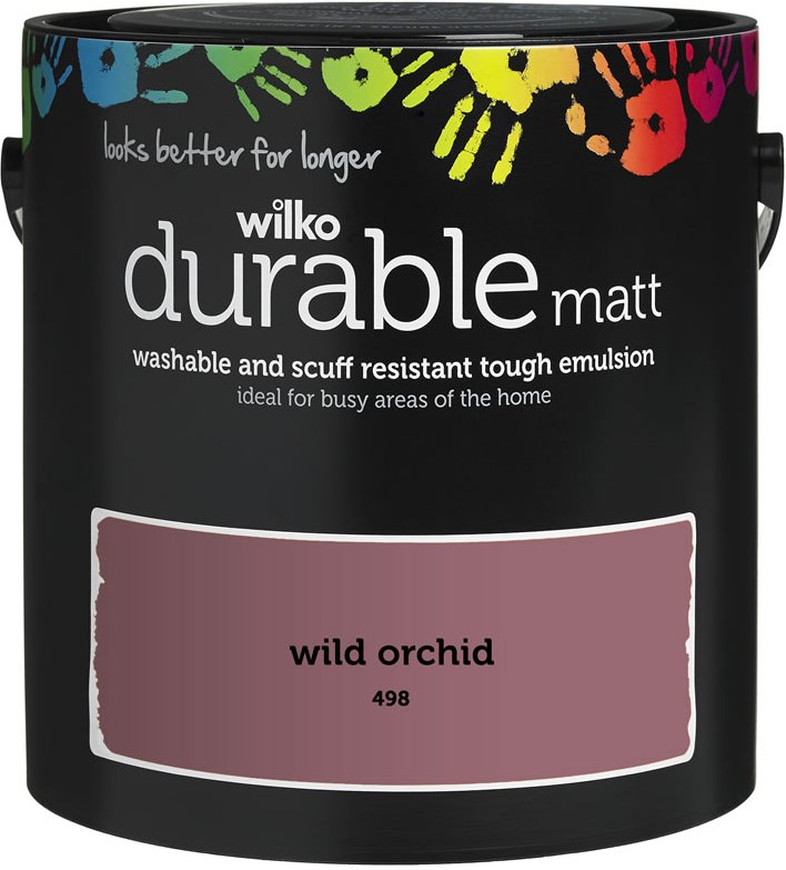 Wilko Durable Wild Orchid Matt Emulsion Paint 2.5L Image 1