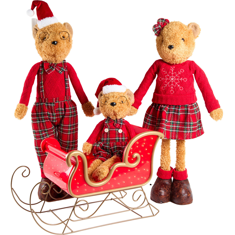 Bear Family with LED Sleigh Image 8