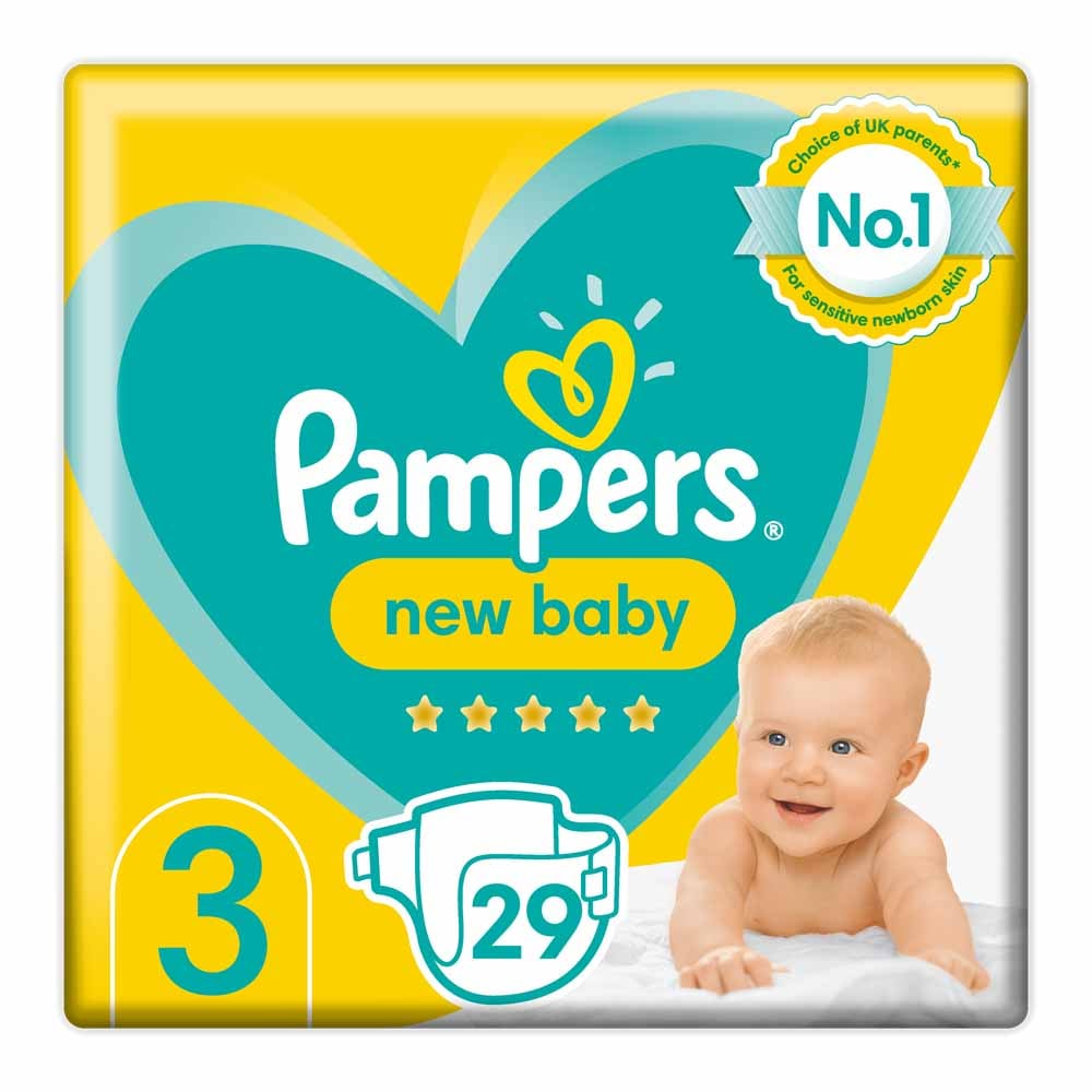 Pampers New Baby Nappies 29 Pack Size 3 Case of 4 Image 2