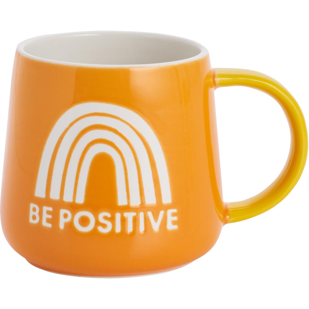 Wilko 'Positive' Slogan Mug Image 1