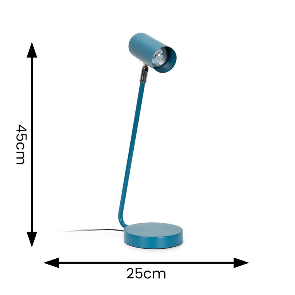 ValueLights Petrol Blue Desk Table Lamp Image 6