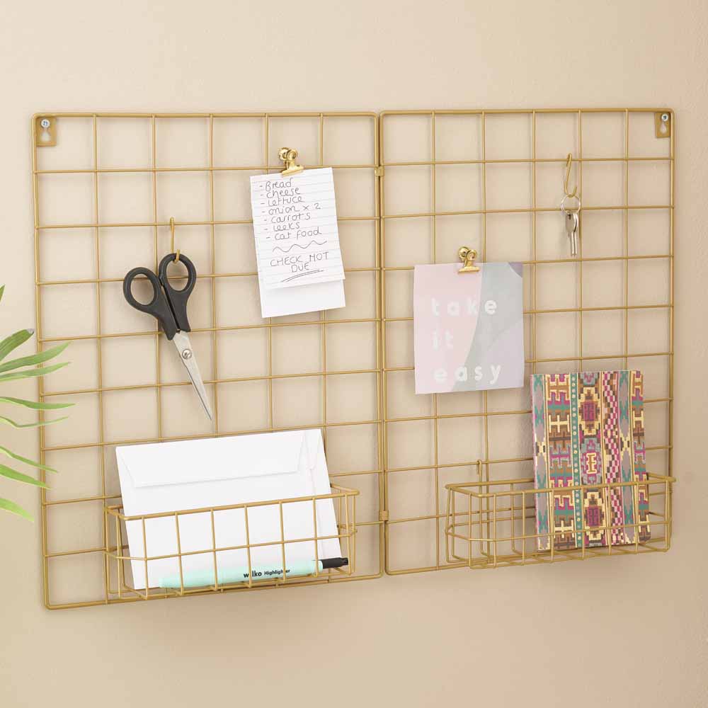 Wilko Gold Wire Wall Grid Image 7