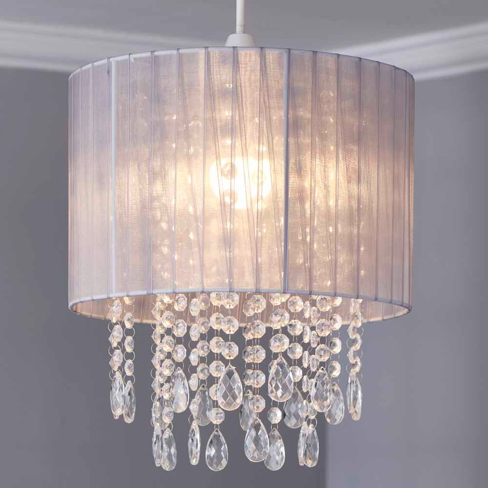 Wilko Organza Light Shade with Beads Image 6