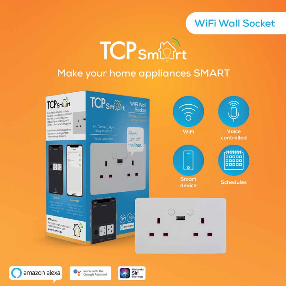 TCP Smart Wifi Twin Socket Image 3