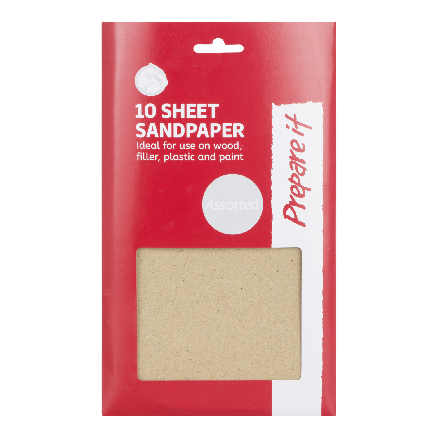 Prepare It Assorted Sandpaper Sheet 10 Pack Image