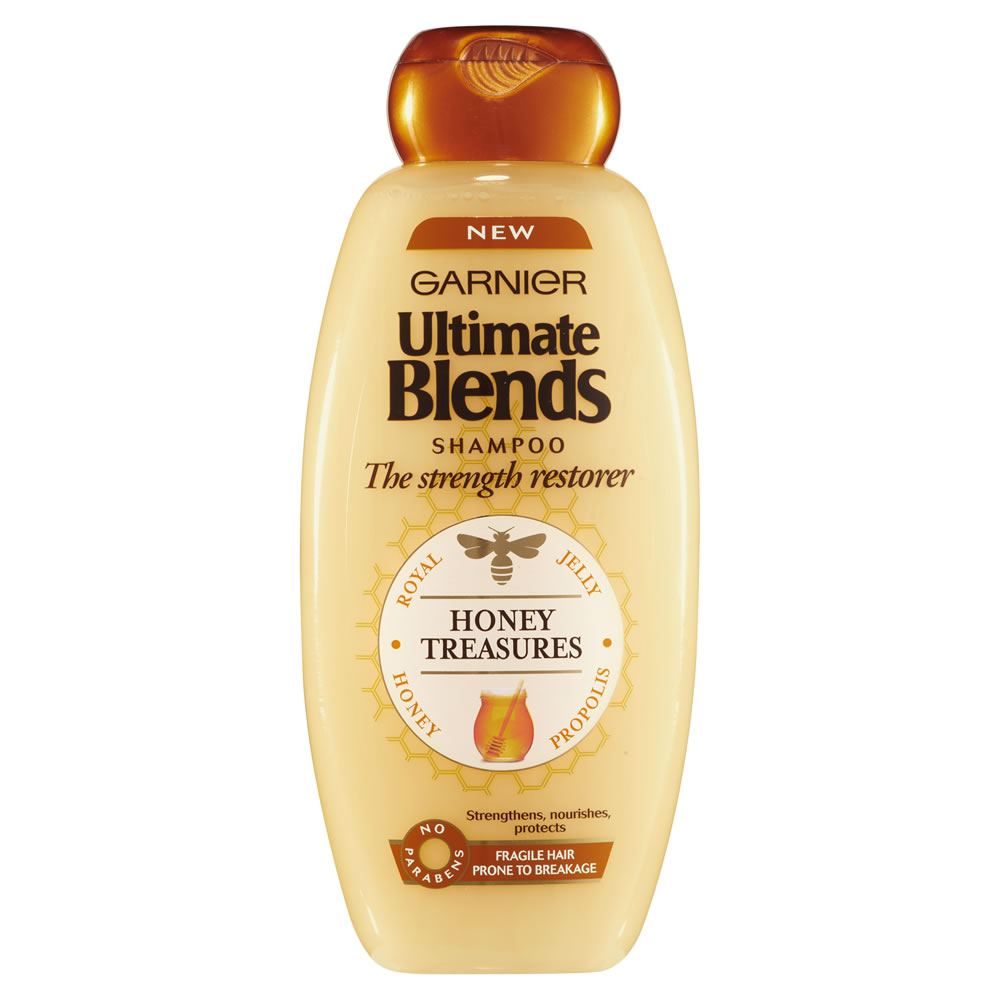 Garnier Ultimate Blends Honey Treasures Strengthening Shampoo 360ml Image 1