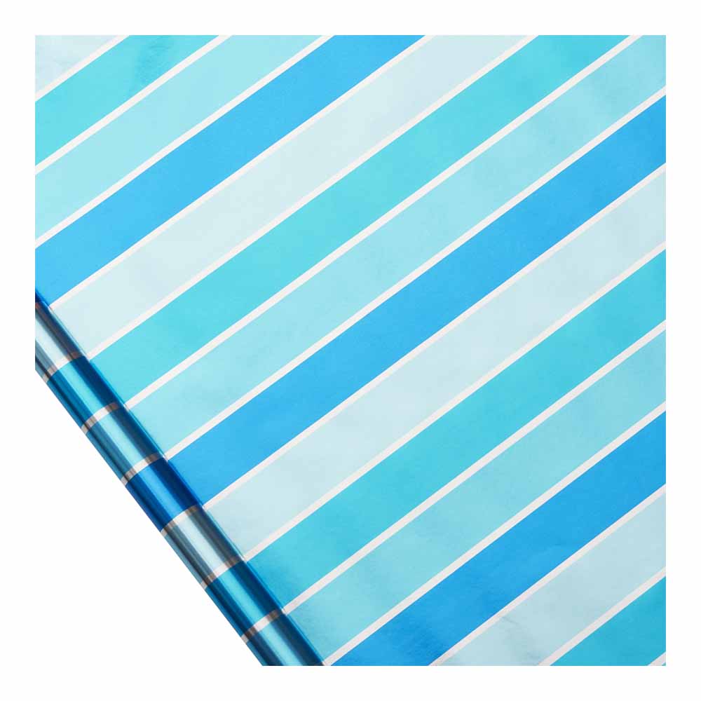Wilko Roll Wrap 2m Blue Stripe Image