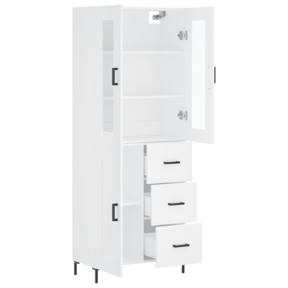 vidaXL 3 Door 3 Drawer White Highboard Image 4