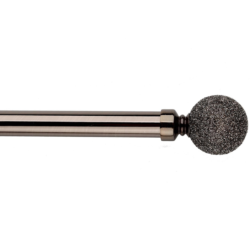 Graphite Quartz Extendable Curtain Pole 170cm Image