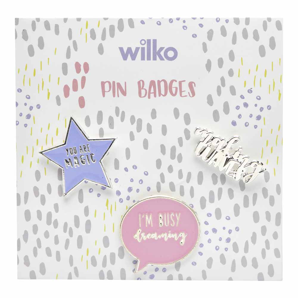 Wilko Stay Magic Pin Badges Image 1