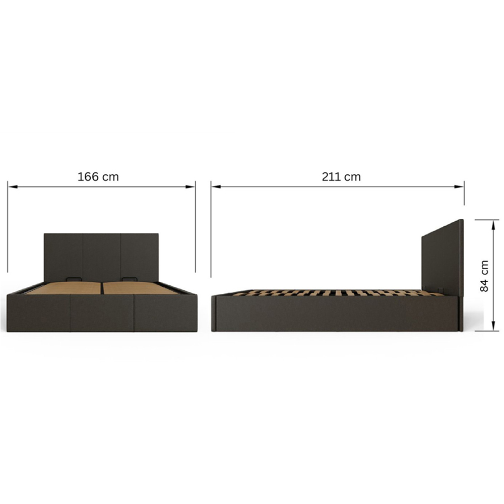 GFW King Size Grey End Lift Ottoman Bed Image 9