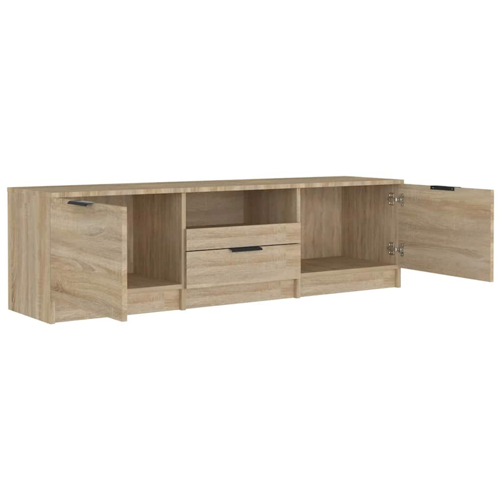vidaXL 2 Door Single Drawer Single Shelf Sonoma Oak TV Cabinet Image 6