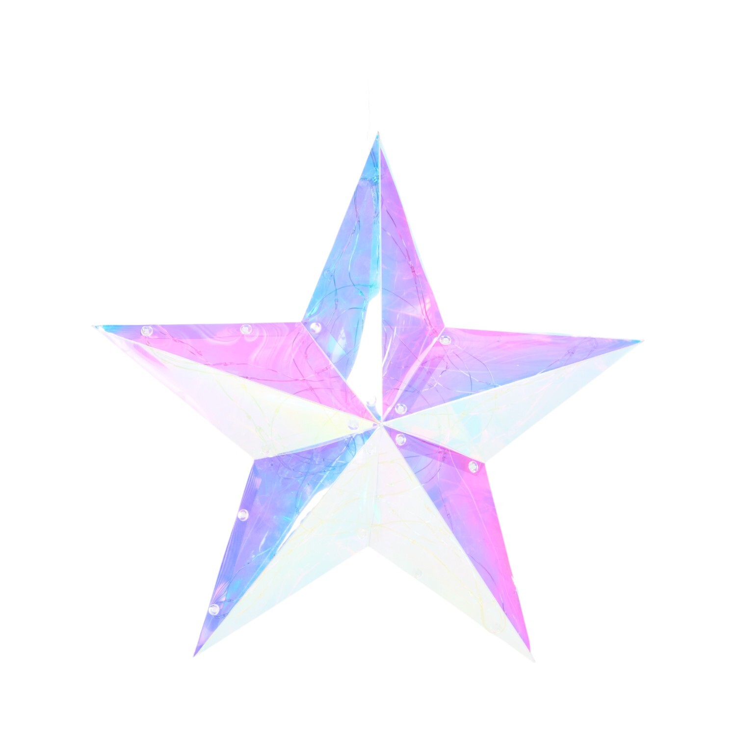 Iridescent LED Star Decoration Image 3