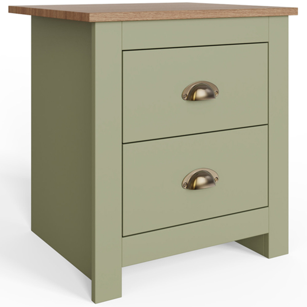 GFW Lancaster Sage Green 3 Piece Bedroom Furniture Set Image 4