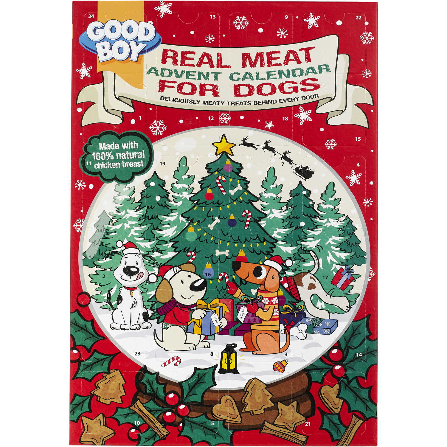 Good Boy Real Meat Red Advent Calendar for Dogs Image