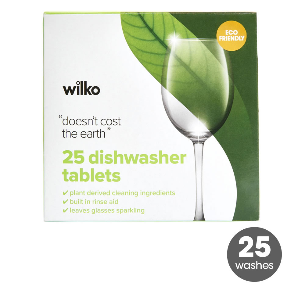 Wilko Eco Dishwasher Tablets 25 pack Image 1