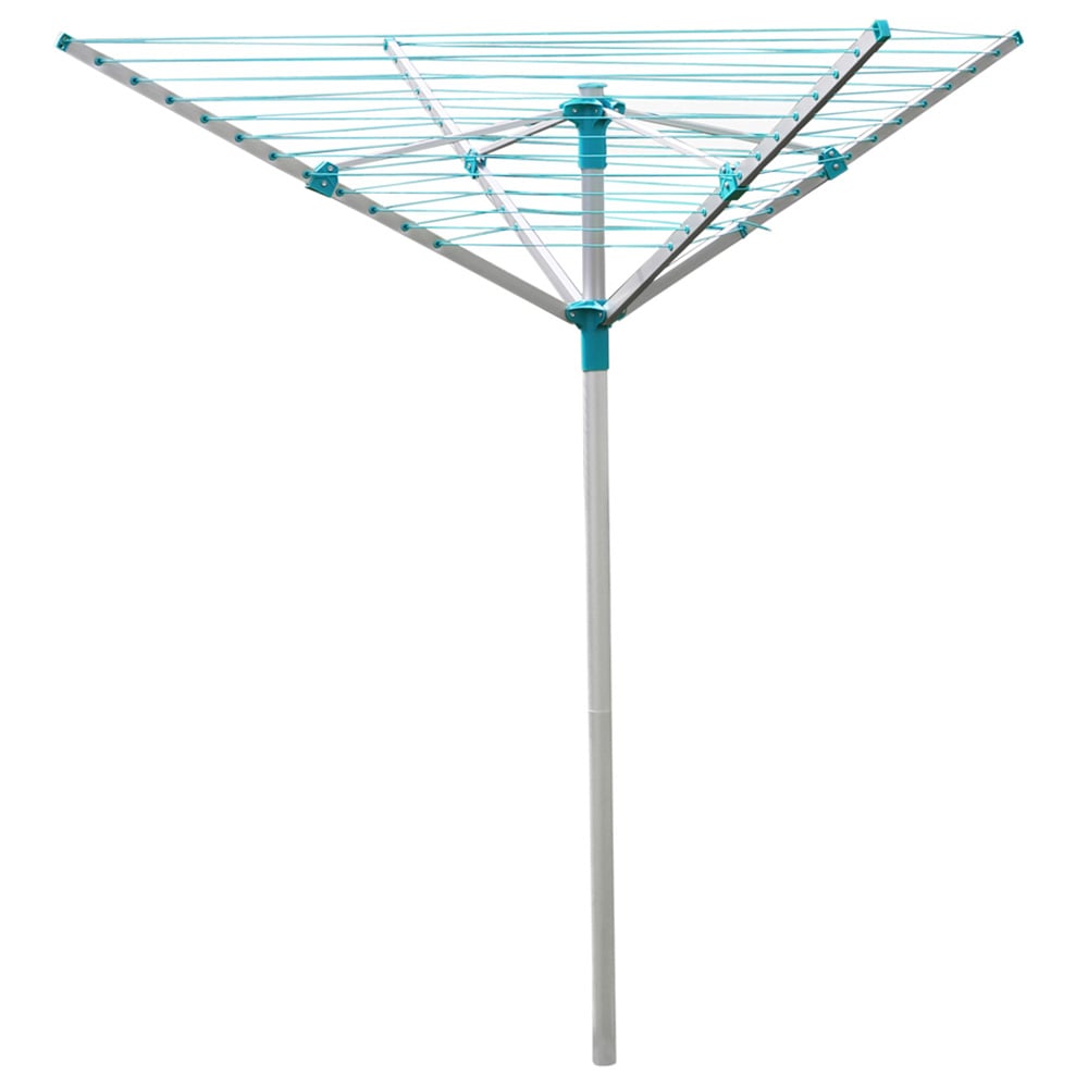 JVL Silver 4 Arm Aluminium Rotary Airer 40m Image 1