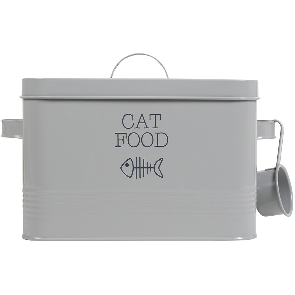 Cat Food Grey Storage Tin Image 1
