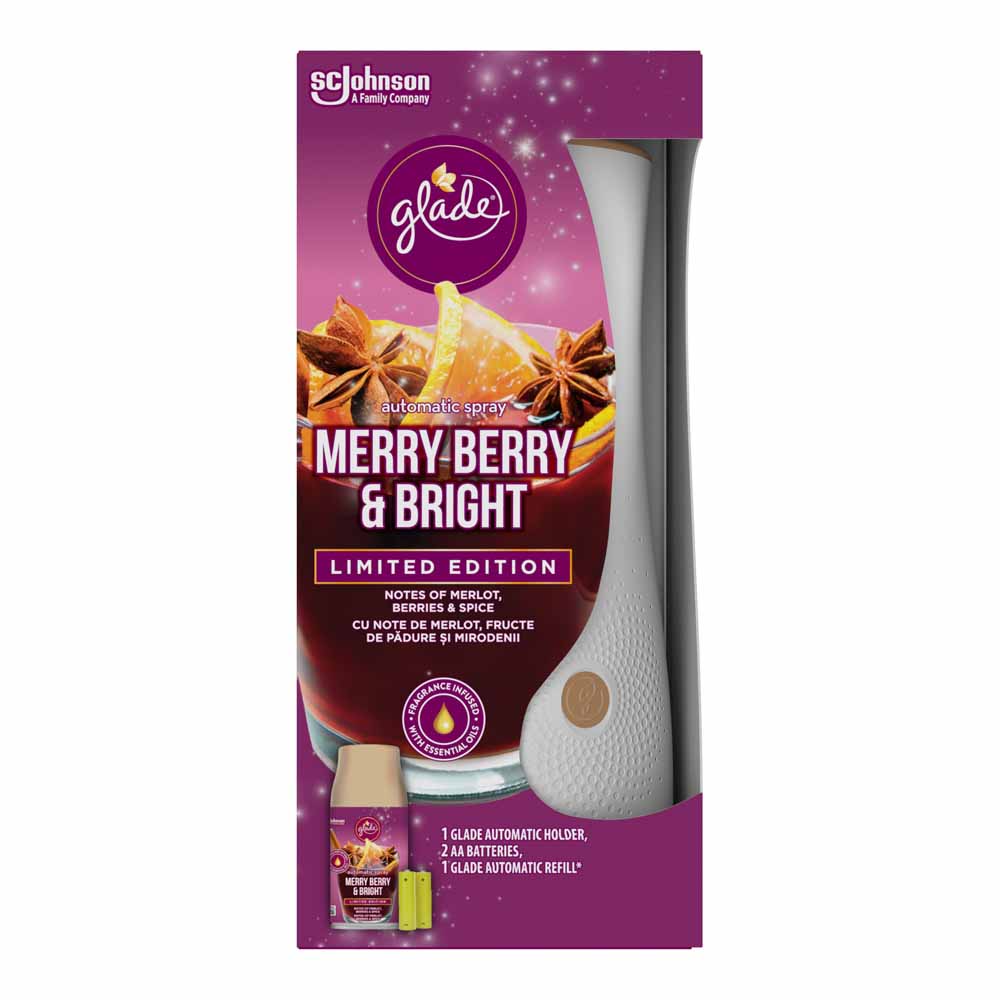 Glade Automatic Spray Holder and Refill Merry Berry and Bright Air Freshener 269ml Image 2