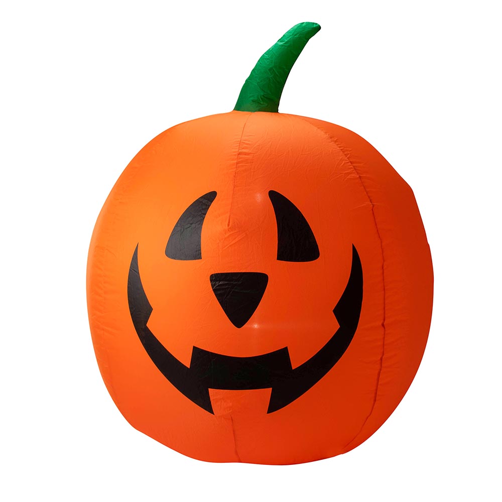 Arlec Halloween 4ft White LED Inflatable Pumpkin Image 1