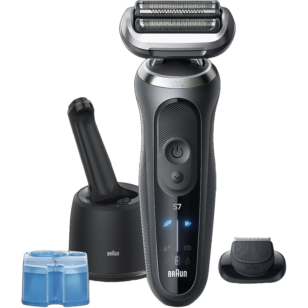 Braun Series 7 72-G7200CC Grey Electric Shaver with SmartCare Centre and 1 Attachment Image 2