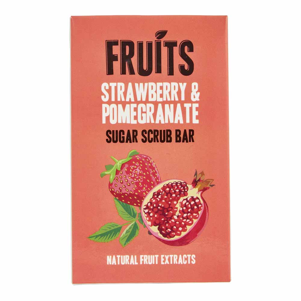 Tropical Fruits Sugar Scrub & Brush – Erdbeer-Papaya, 150 G, Sanft Peelingend, Vegan