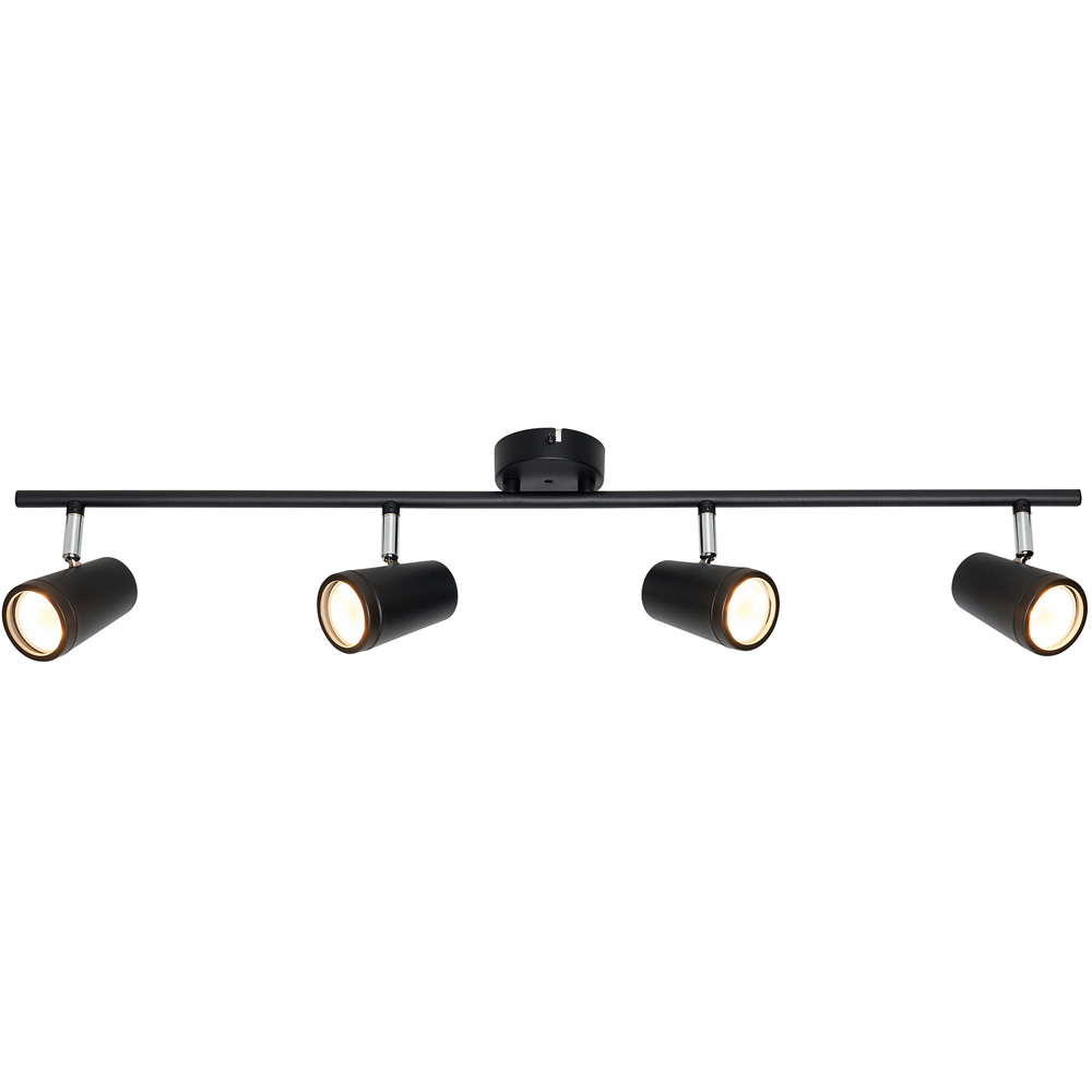 Spa Flora Black 4 Light IP44 Flush Ceiling Bar Image 3