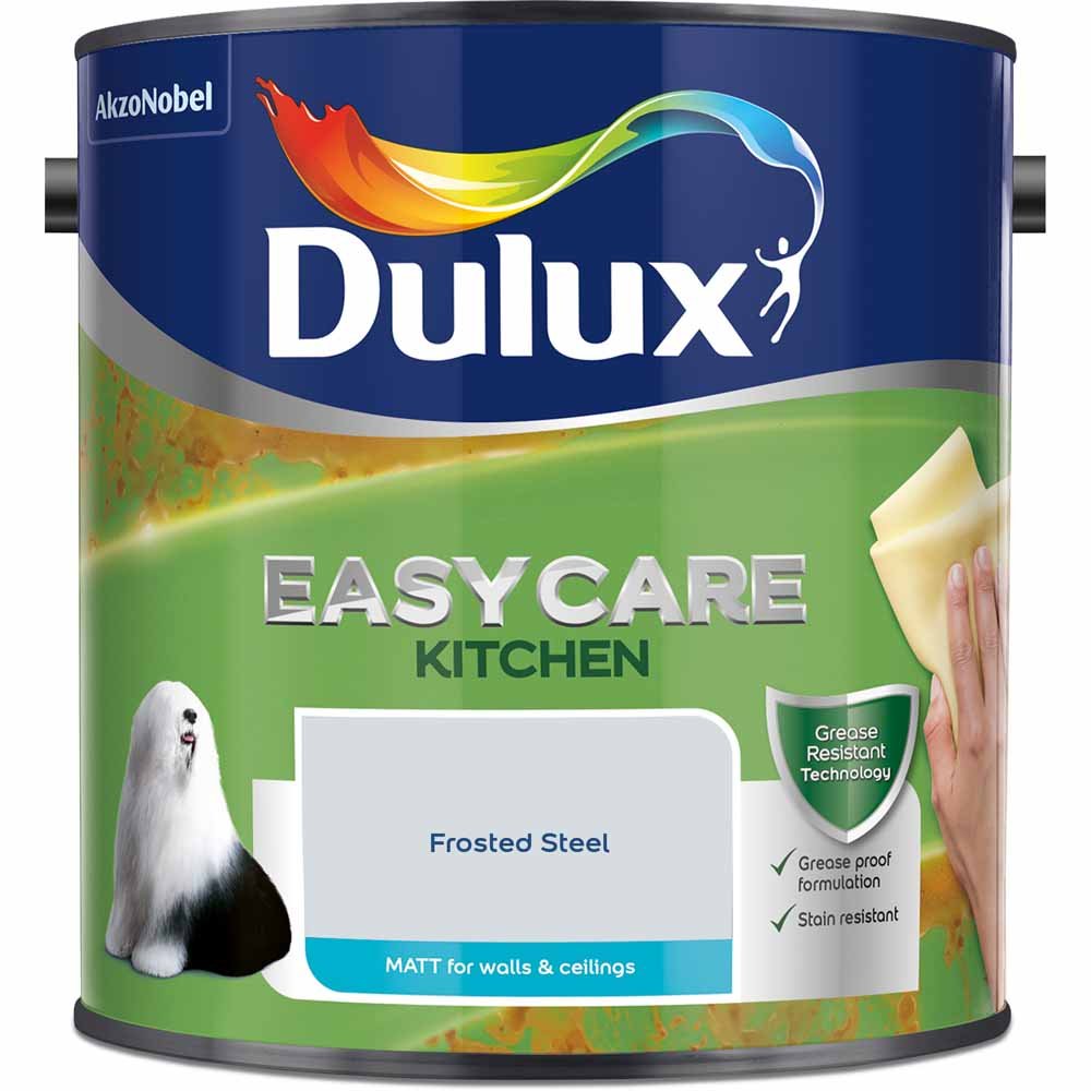 Dulux Easycare Kitchen Frosted Steel Matt Emulsion Paint 2.5L Image 2