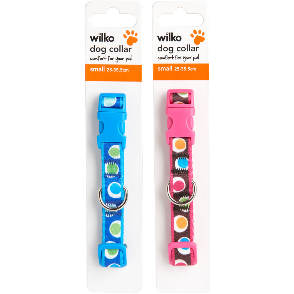Single Wilko Small Spotty Dog Collar 25-35.5cm in Assorted styles Image 1