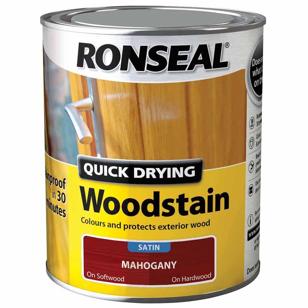 Ronseal Mahogany Quick Drying Woodstain 750ml Image 2