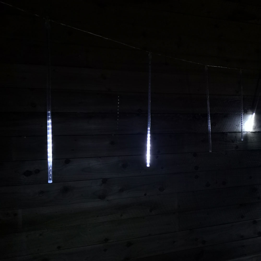 Premier 450 Cool White LED Tube Snowing Effect Christmas Icicle Light 15 x 50cm Image 3